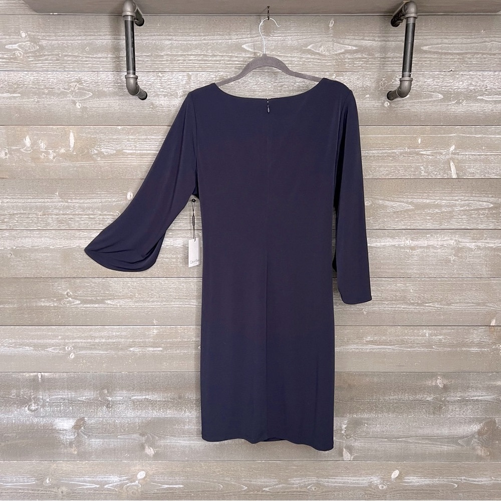 Calvin Klein | Navy Long Sleeve Tunic Dress & Belt Size 14